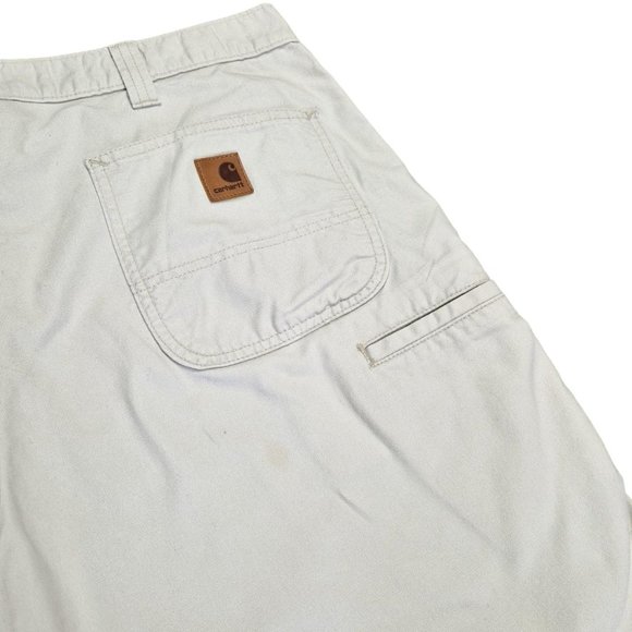 Carhartt Mens Cream Shorts - Picture 3 of 6